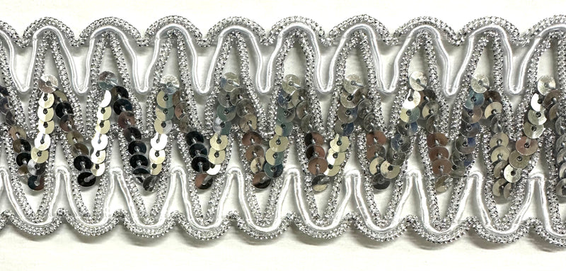1-7/8" Braided Sequins Trim - 6 Continuous Yards!