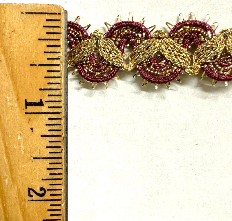 3/4" Scroll Metallic Braid Gimp Trimming - 10 Yards!