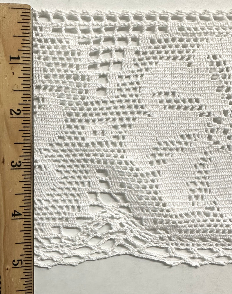 5" Cotton Cluny Floral Lace Trimming - 7 Yards!