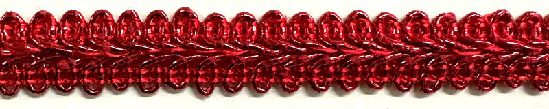 1/2" Metallic French Chinese Braid Gimp Trim - 10 Continuous Yards - MADE IN USA