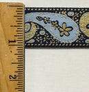 1" Jacquard Woven Paisley Metallic Ribbon Trim - 9 Yards!