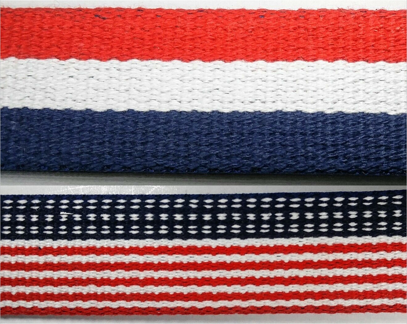 1 1/4" Patriotic Heavy Cotton Webbing - 5 Continuous Yards - MADE IN USA!