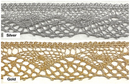 1-1/4" Metallic Cluny Lace - 10 Continuous Yards - Gold and Silver Available!