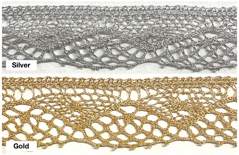 1-1/4" Metallic Cluny Lace - 10 Continuous Yards - Gold and Silver Available!