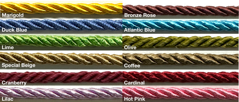 3/16" Twist Cord Rope Trimming - 18 Continuous Yards!