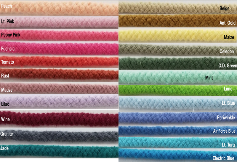 Drawstring Cotton Cord Trimming - 30 Yards - Many Color Options!