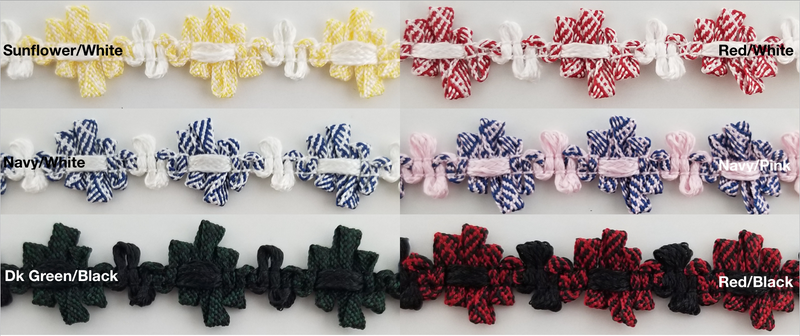 1/2" Novelty Floral Braid Gimp Trimming - 18 Yards - Many Colors!