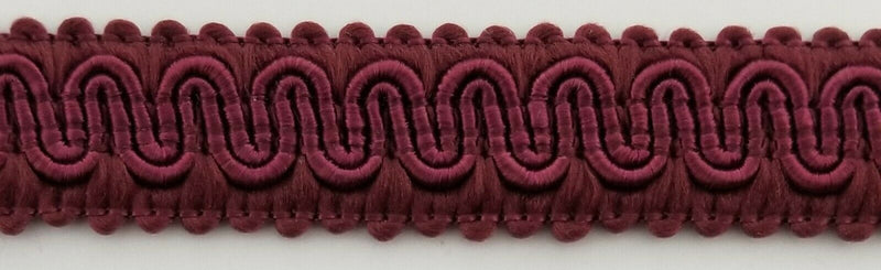1/2" Scroll Braid Gimp w/ Backing - 12 Continuous Yards - Many Color Options!