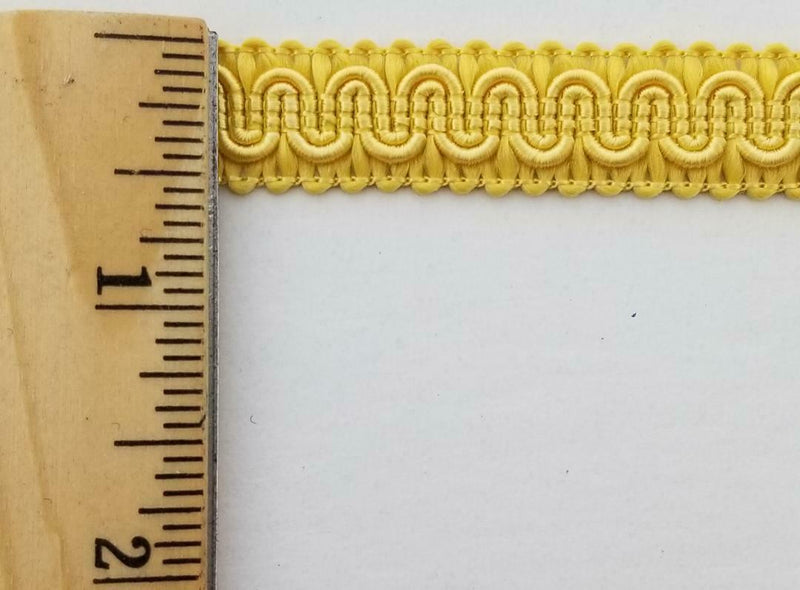 1/2" Scroll Braid Gimp w/ Backing - 12 Continuous Yards - Many Color Options!