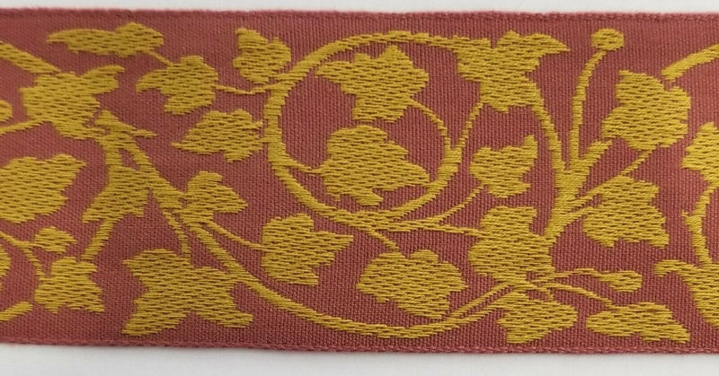 2-1/8" Floral Jacquard Woven Ribbon Trim - 9 Continuous Yards - Color Options!