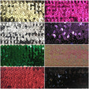6 ROW (2-1/8") STRETCH SEQUIN TRIM - 6 Continuous Yards - Many Colors Available
