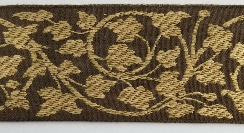 2-1/8" Floral Jacquard Woven Ribbon Trim - 9 Continuous Yards - Color Options!