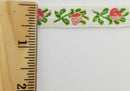 1/2" Jacquard Woven Floral Ribbon Trim with Metallic - 15 Continuous Yards