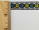 1/2" Jacquard Woven Floral Ribbon Trim with Metallic - 15 Continuous Yards