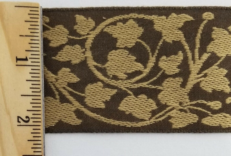 2-1/8" Floral Jacquard Woven Ribbon Trim - 9 Continuous Yards - Color Options!