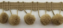 5/8" Pom Pom Poly Ball Fringe- 12 Continuous Yards - Many Colors!
