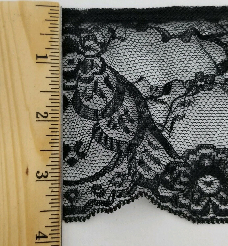 3-3/4" Ruffled Gathered Lace Trimming - 9 Continuous Yards
