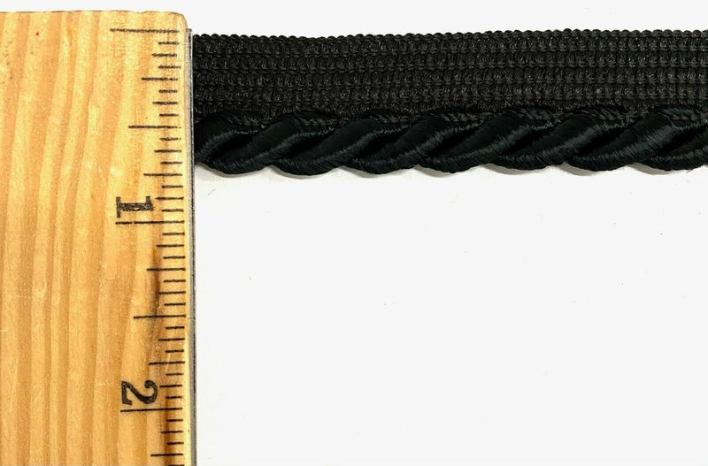 Large Twist Cord with Lip Piping Trimming - 6 Yards - Many Colors Available!