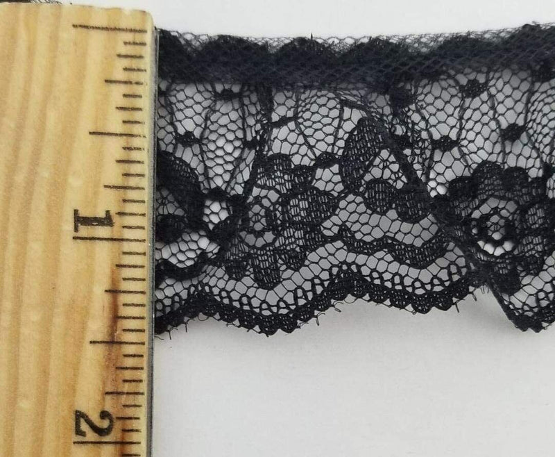 1-1/2" Ruffled Gathered Lace Trimming - 12 Continuous Yards