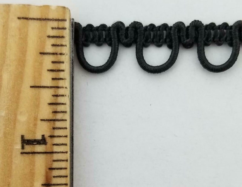 Bridal Button Loop Elastic Braid Trimming - 12 Continuous Yards - Many Colors!