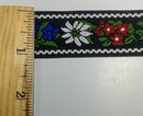 1" Jacquard Woven Floral Ribbon Trim - 10 Yards - Many Colors!