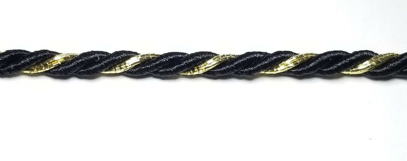 1/8" TWIST CORD ROPE TRIMMING WITH METALLIC - 15 YARDS - MANY COLORS!