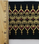 3.5" Faux Suede with Metallic Jacquard Trim - 8 Continuous Yards