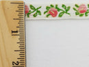 1/2" Jacquard Woven Floral Ribbon Trim with Metallic - 15 Continuous Yards
