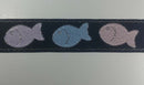 15 Continuous Yards Metallic Fish JACQUARD Ribbon Trim - 1" Wide - MANY COLORS!!