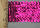 6 ROW (2-1/8") STRETCH SEQUIN TRIM - 6 Continuous Yards - Many Colors Available