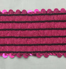 6 ROW (2-1/8") STRETCH SEQUIN TRIM - 6 Continuous Yards - Many Colors Available