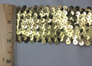 6 ROW (2-1/8") STRETCH SEQUIN TRIM - 6 Continuous Yards - Many Colors Available