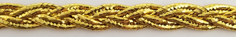 1/4" Metallic Braid Gimp Trimming - 18 Continuous Yards - Gold
