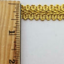 1/2" Metallic French Chinese Braid Gimp Trim - 10 Continuous Yards - MADE IN USA