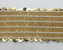 6 ROW (2-1/8") STRETCH SEQUIN TRIM - 6 Continuous Yards - Many Colors Available