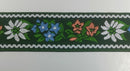 1" Jacquard Woven Floral Ribbon Trim - 10 Yards - Many Colors!