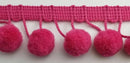 5/8" Pom Pom Poly Ball Fringe- 12 Continuous Yards - Many Colors!