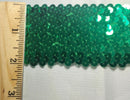 6 ROW (2-1/8") STRETCH SEQUIN TRIM - 6 Continuous Yards - Many Colors Available