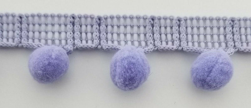 1/2" Pom Pom Polyester Ball Fringe -18 Continuous Yards- Color Options!