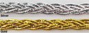 1/4" Metallic Braid Gimp Trimming - 18 Continuous Yards - Gold