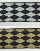 2" Geometric Jacquard Woven Ribbon Trim - 9 Continuous Yards - Color Options!