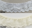 1-1/4" Ruffled Gathered Eyelet Trimming - 9 Continuous Yards - Color Options!