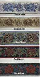1" Woven Tapestry Floral Elegant Webbing Trim -12 Continuous Yards- MANY COLORS!
