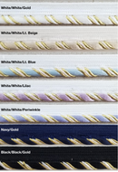 3/8" Metallic Piping with Lip Trim -18 Yards- Many Colors Available!