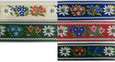 1" Jacquard Woven Floral Ribbon Trim - 10 Yards - Many Colors!