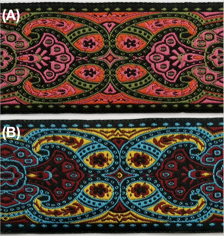 1-7/8" Jacquard Woven Floral Ribbon Trim - 9 Continuous Yards - Many Colors!