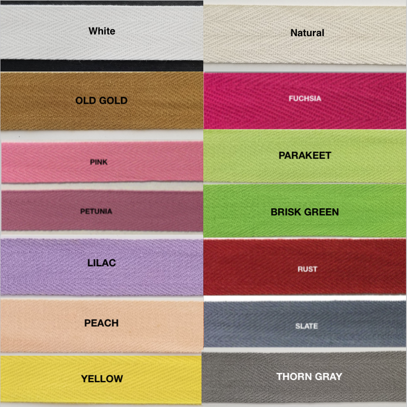 3/4" Cotton Twill Tape - 36 Yards - Many Colors Available! - Made in USA!