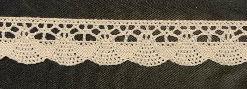 5/8" Cotton Cluny Lace Trimming - 18 Continuous Yards - MADE IN USA!