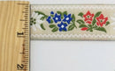 1" Jacquard Woven Floral Ribbon Trim - 10 Yards - Many Colors!