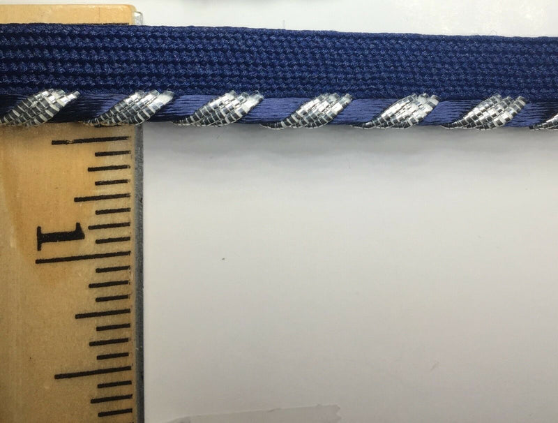 7/16" Metallic Piping with Lip Trim -18 Yards- Many Colors Available!